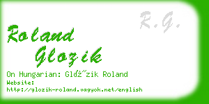 roland glozik business card